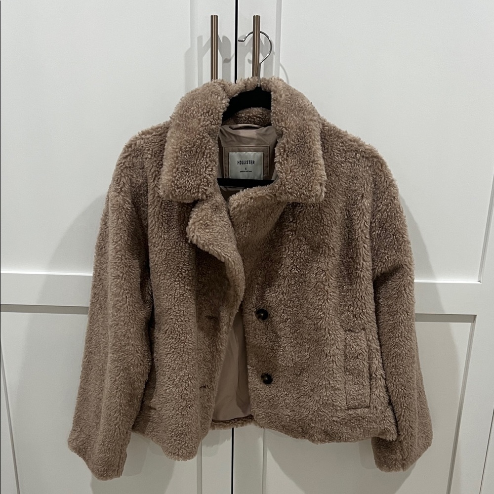 Hollister Tan Fleece Jacket